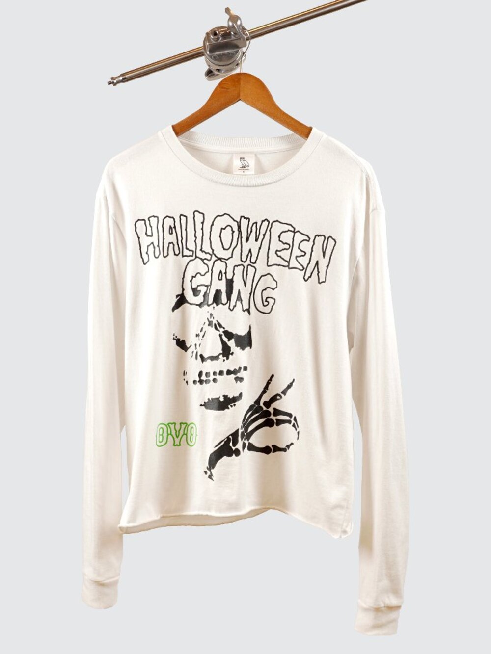 OVO October's Very Own Halloween Gang Skull Graphic Cropped Shirt Size S